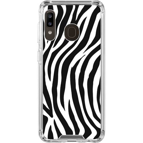 Zebra Print Galaxy A30 Clear Case