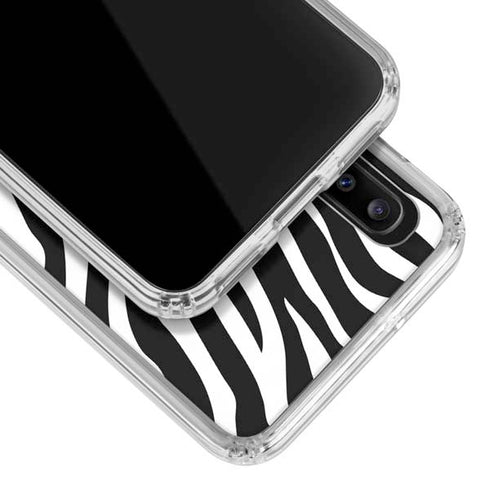 Zebra Print Galaxy A30 Clear Case