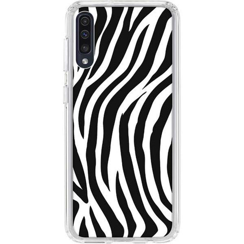 Zebra Print Galaxy A50 Clear Case