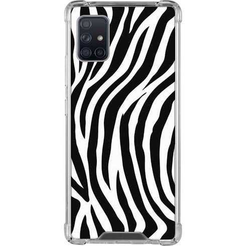 Zebra Print Galaxy A51 5G Clear Case