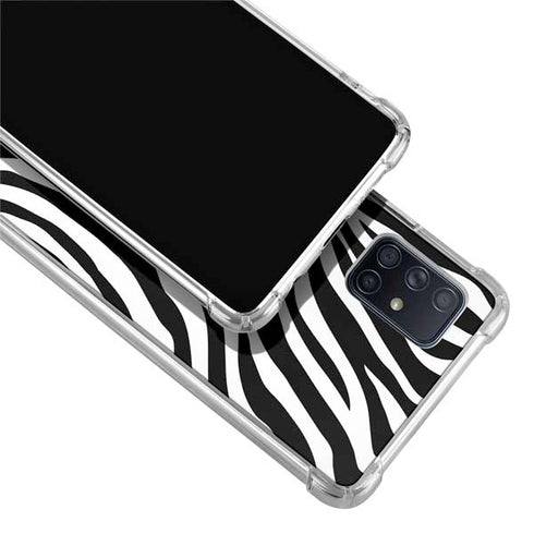 Zebra Print Galaxy A51 5G Clear Case