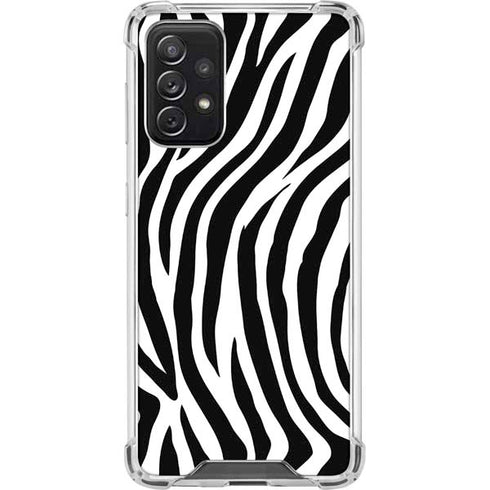 Zebra Print Galaxy A72 5G Clear Case