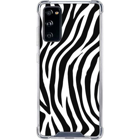 Zebra Print Galaxy S20 FE Clear Case