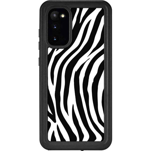 Zebra Print Galaxy S20 Waterproof Case
