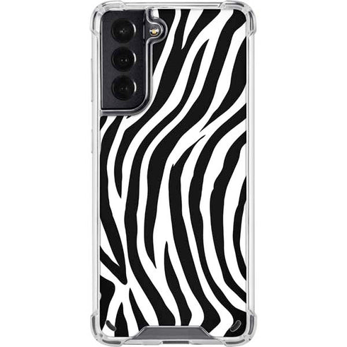 Zebra Print Galaxy S21 5G Clear Case