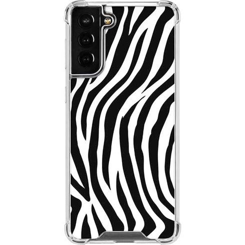 Zebra Print Galaxy S21 FE Clear Case
