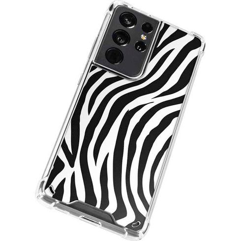 Zebra Print Galaxy S21 Ultra 5G Clear Case