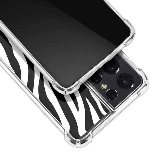 Zebra Print Galaxy S21 Ultra 5G Clear Case