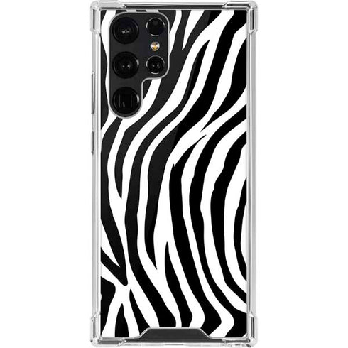 Zebra Print Galaxy S22 Ultra Clear Case