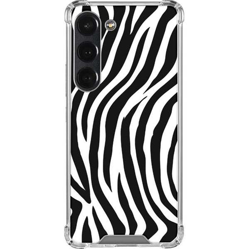Zebra Print Galaxy S23 Clear Case