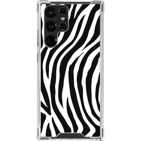 Zebra Print Galaxy S24 Ultra Clear Case