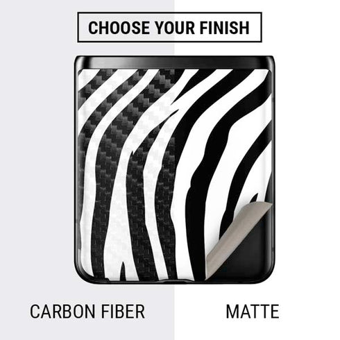 Zebra Print Galaxy Z Flip Skin