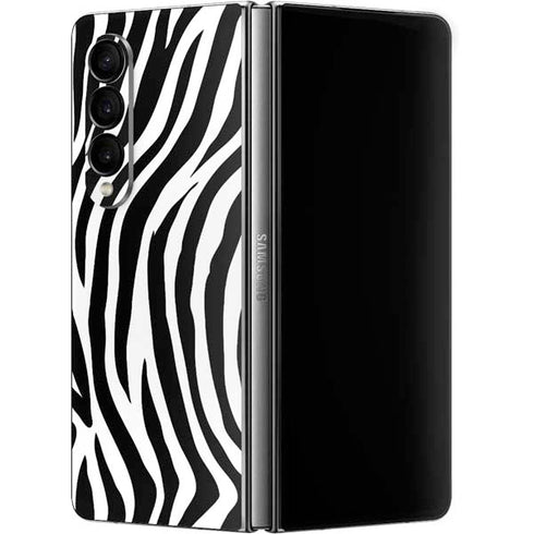 Zebra Print Galaxy Z Fold4 5G Skin
