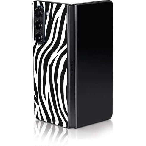 Zebra Print Galaxy Z Fold5 5G Skin