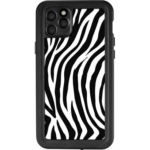 Zebra Print iPhone 11 Pro Max Waterproof Case