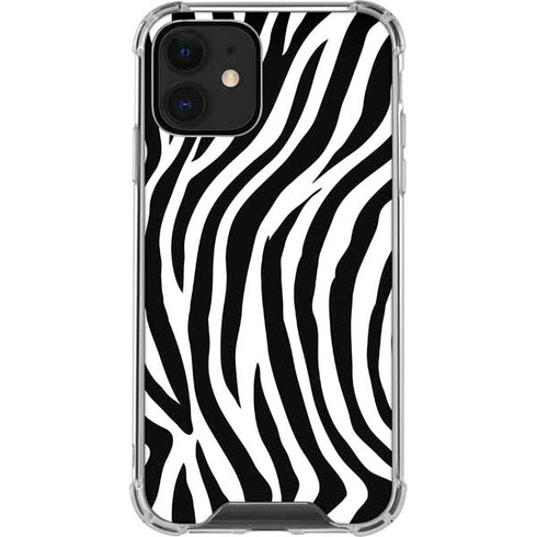 Zebra Print iPhone 12 Clear Case