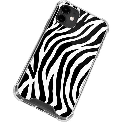 Zebra Print iPhone 12 Clear Case