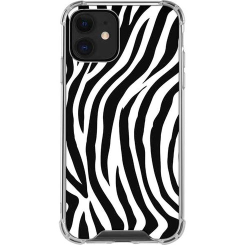 Zebra Print iPhone 12 Mini Clear Case