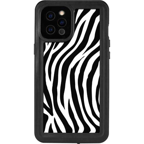 Zebra Print iPhone 12 Pro Max Waterproof Case