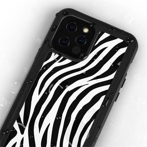 Zebra Print iPhone 12 Pro Max Waterproof Case