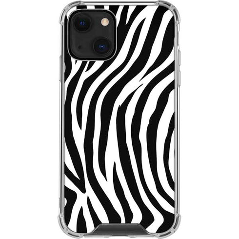 Zebra Print iPhone 13 Mini Clear Case
