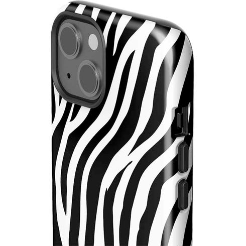 Zebra Print iPhone 15 Plus Impact Case
