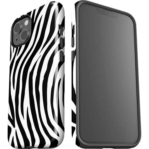 Zebra Print iPhone 15 Plus Impact Case