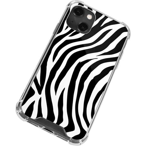 Zebra Print iPhone 14 Plus Clear Case