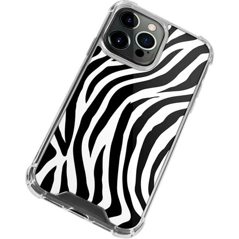 Zebra Print iPhone 15 Pro Clear Case