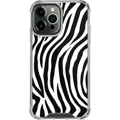 Zebra Print iPhone 14 Pro Max Clear Case
