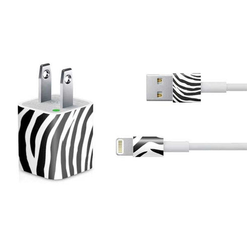 Zebra Print iPhone Charger (5W USB) Skin