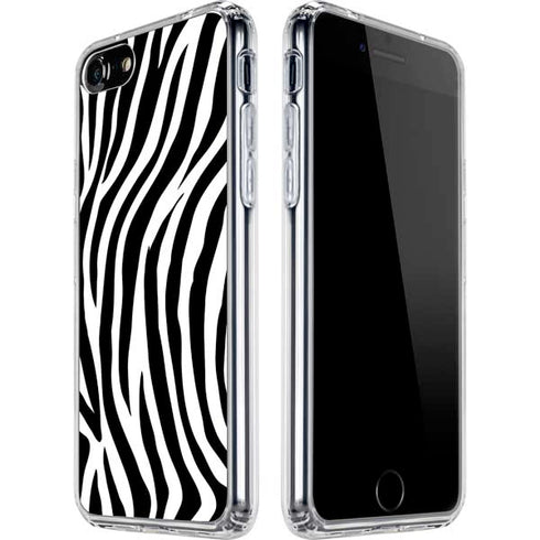 Zebra Print iPhone SE (2nd & 3rd Gen) Clear Case