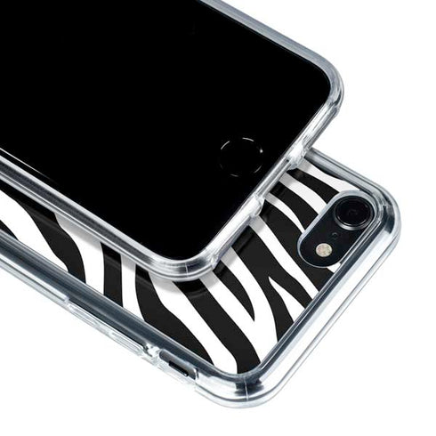 Zebra Print iPhone SE (2nd & 3rd Gen) Clear Case
