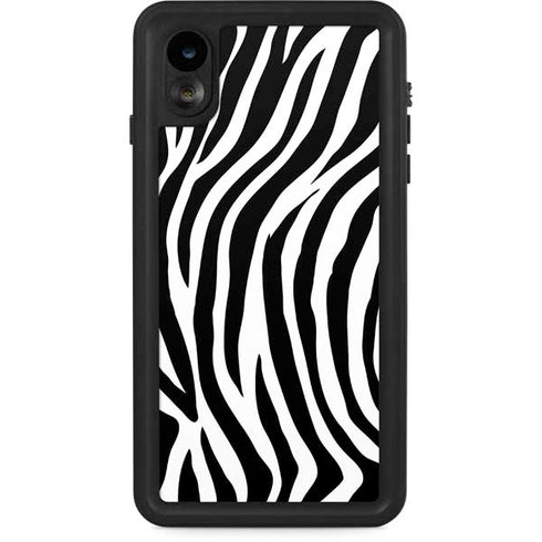 Zebra Print iPhone XR Waterproof Case