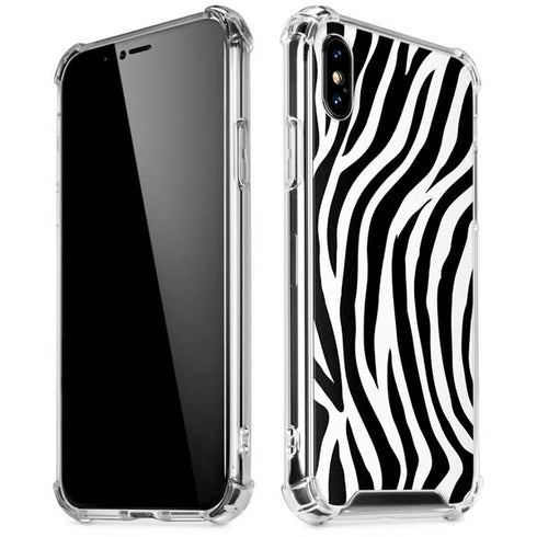 Zebra Print iPhone XS Max Clear Case