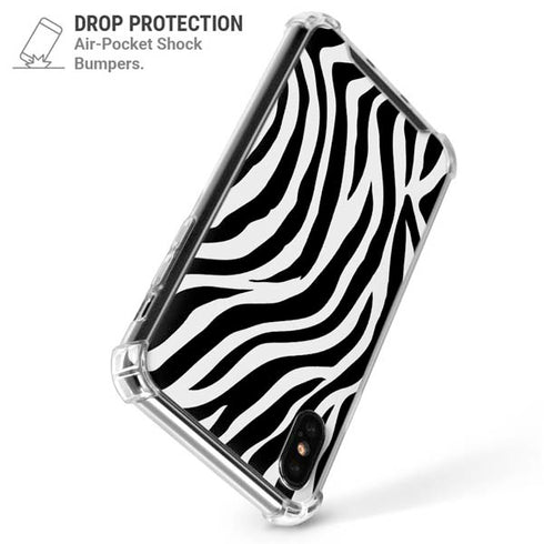 Zebra Print iPhone XS Max Clear Case