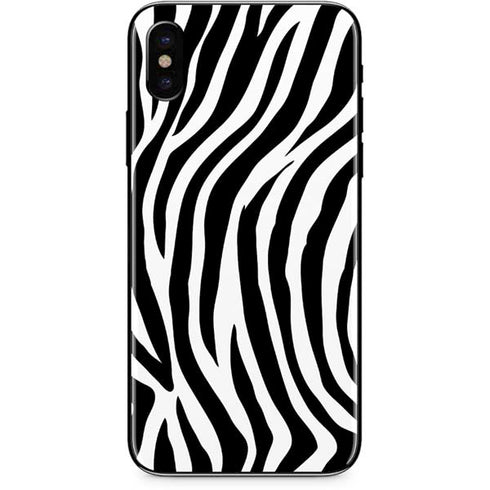 Zebra Print iPhone XS Skin