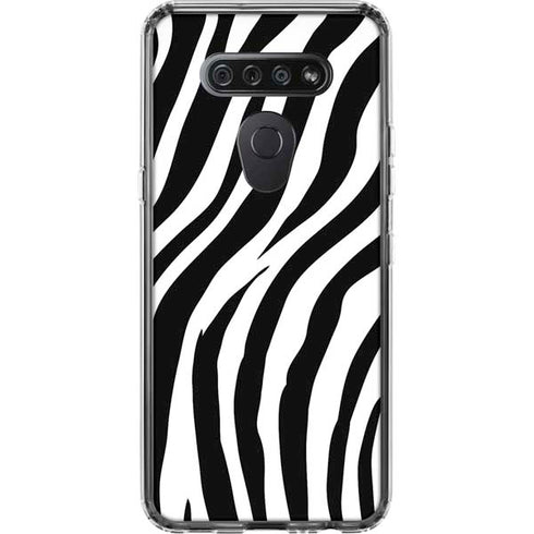 Zebra Print LG K51/Q51 Clear Case