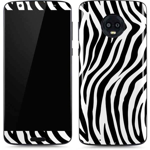 Zebra Print Moto G6 Skin