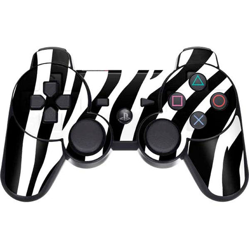 Zebra Print PS3 Dual Shock wireless controller Skin
