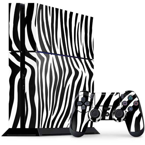 Zebra Print PS4 Console and Controller Bundle Skin