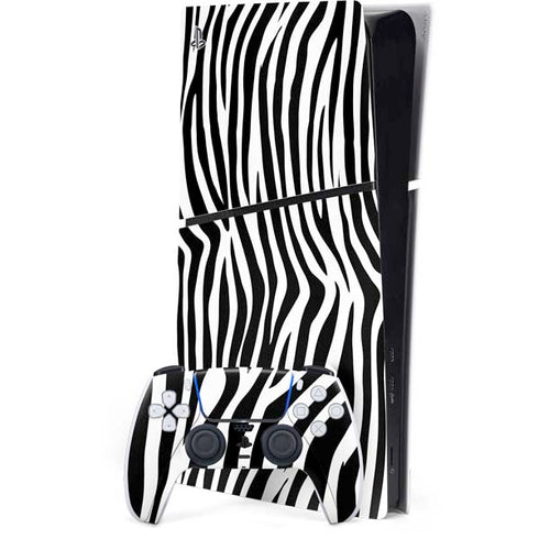 Zebra Print PS5 Slim Digital Edition Bundle Skin