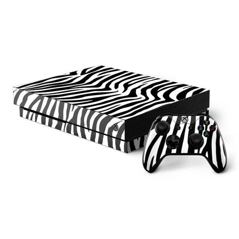 Zebra Print Xbox One X Bundle Skin