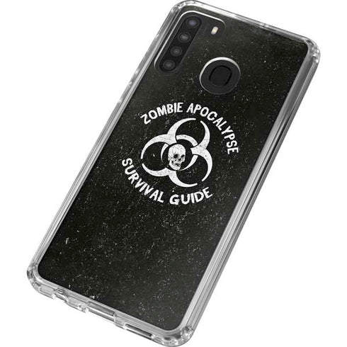 Zombie Apocalypse Survival Guide Galaxy A21 Clear Case