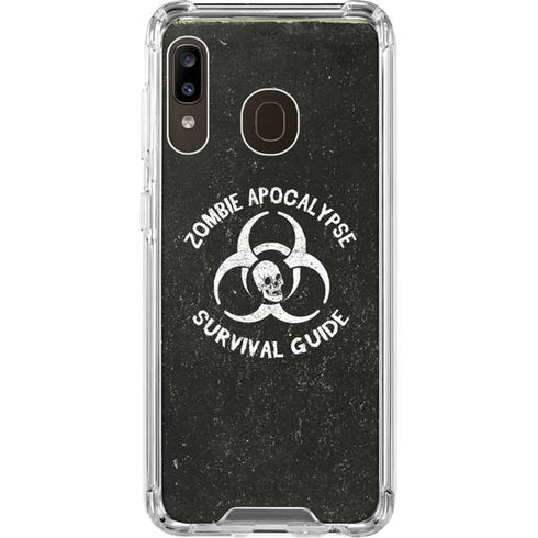 Zombie Apocalypse Survival Guide Galaxy A30 Clear Case