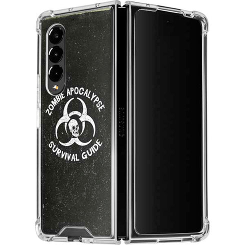 Zombie Apocalypse Survival Guide Galaxy Z Fold4 5G Clear Case