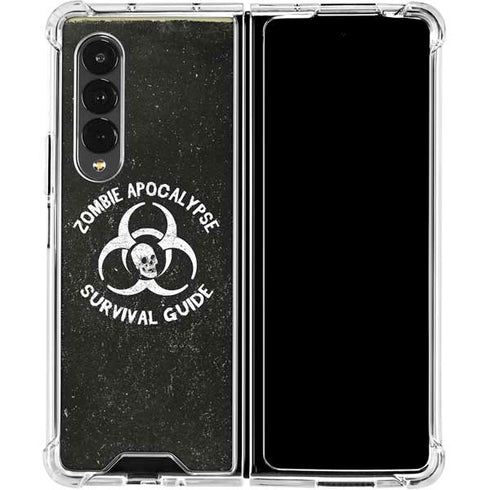 Zombie Apocalypse Survival Guide Galaxy Z Fold4 5G Clear Case
