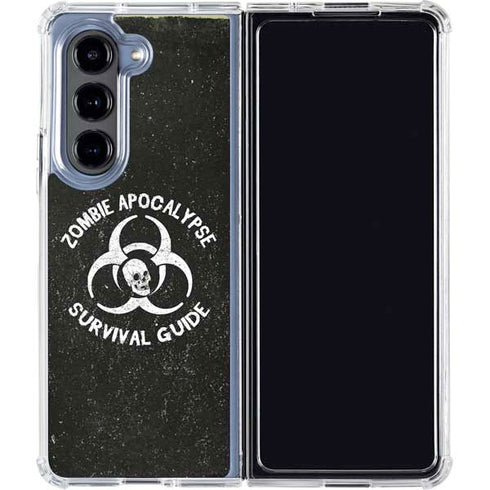 Zombie Apocalypse Survival Guide Galaxy Z Fold5 5G Clear Case