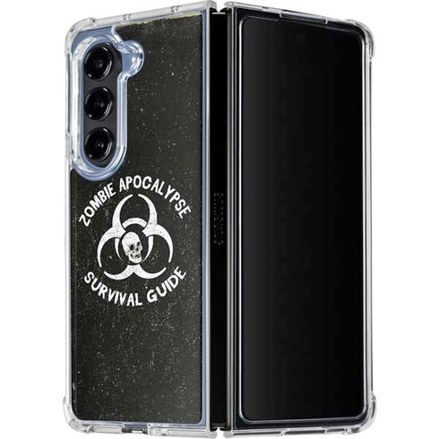 Zombie Apocalypse Survival Guide Galaxy Z Fold5 5G Clear Case
