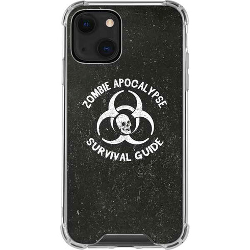 Zombie Apocalypse Survival Guide iPhone 14 Plus Clear Case